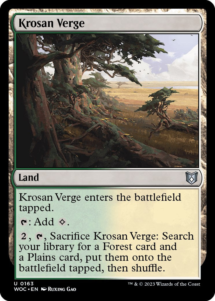 Krosan Verge [Wilds of Eldraine Commander] | Spectrum Games