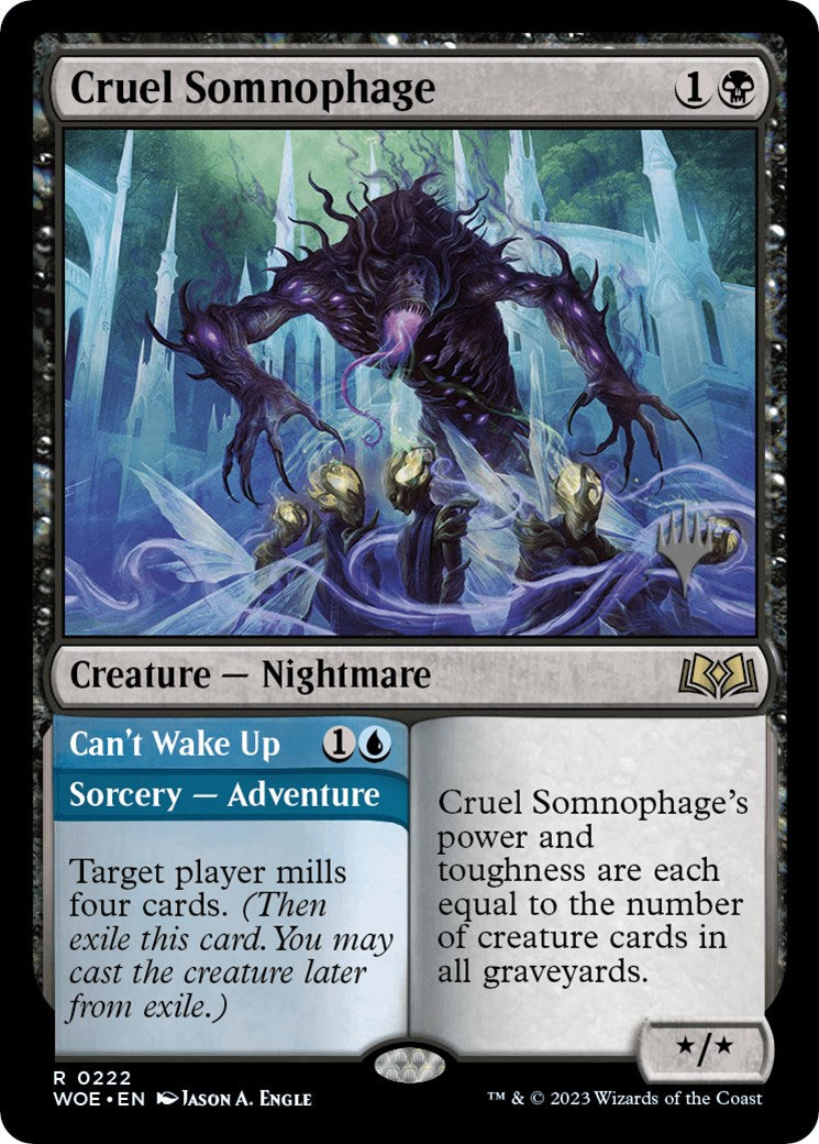 Cruel Somnophage // Can't Wake Up (Promo Pack) [Wilds of Eldraine Promos] | Spectrum Games