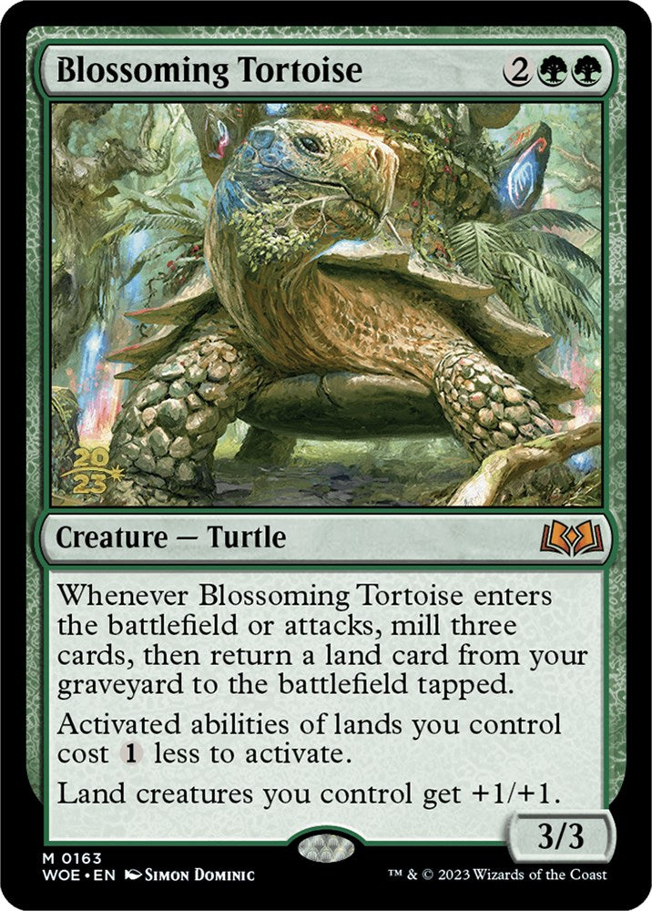 Blossoming Tortoise [Wilds of Eldraine Prerelease Promos] | Spectrum Games