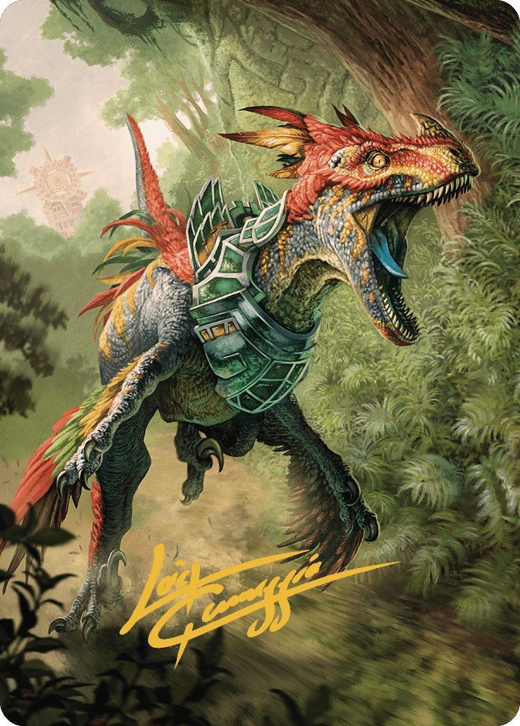 Dinosaur Token Art Card (Gold-Stamped Signature) [The Lost Caverns of Ixalan Art Series] | Spectrum Games