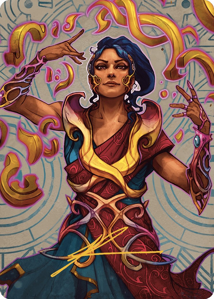 Saheeli, the Sun's Brilliance Art Card (Gold-Stamped Signature) [The Lost Caverns of Ixalan Art Series] | Spectrum Games