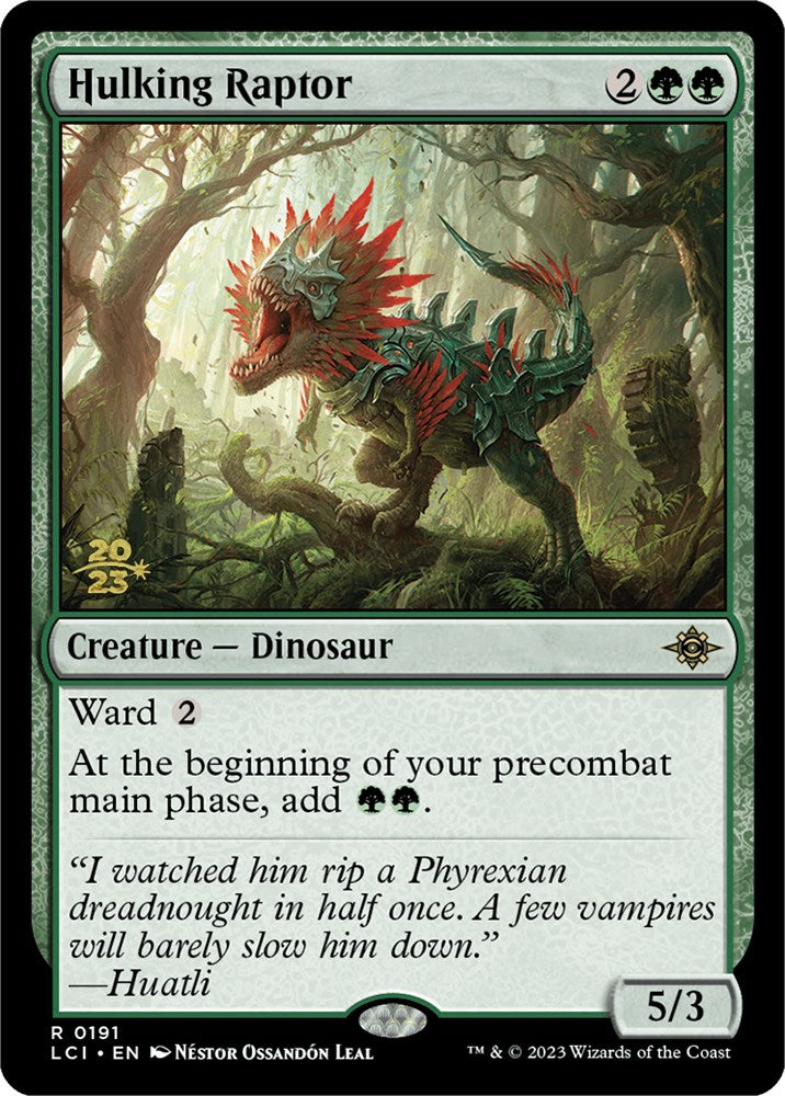 Hulking Raptor [The Lost Caverns of Ixalan Prerelease Cards] | Spectrum Games