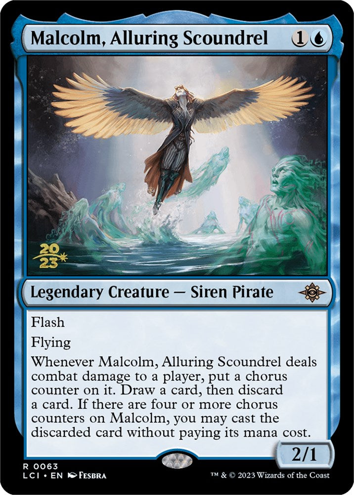 Malcolm, Alluring Scoundrel [The Lost Caverns of Ixalan Prerelease Cards] | Spectrum Games