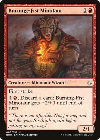 Burning-Fist Minotaur [Hour of Devastation] | Spectrum Games