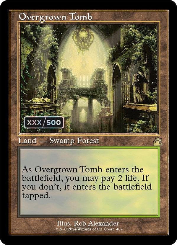 Overgrown Tomb (Retro) (Serialized) [Ravnica Remastered] | Spectrum Games