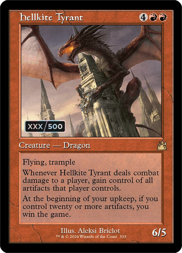 Hellkite Tyrant (Retro) (Serialized) [Ravnica Remastered] | Spectrum Games