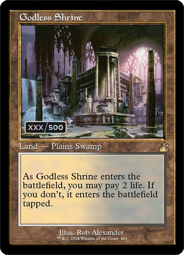Godless Shrine (Retro) (Serialized) [Ravnica Remastered] | Spectrum Games