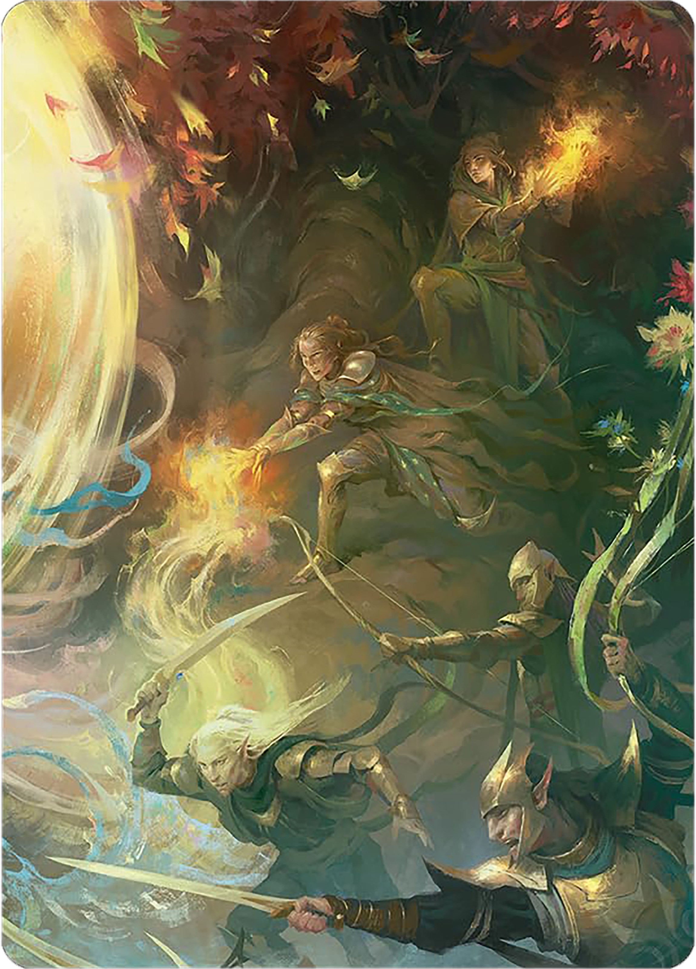 Rally the Galadhrim Art Card [The Lord of the Rings: Tales of Middle-earth Art Series] | Spectrum Games