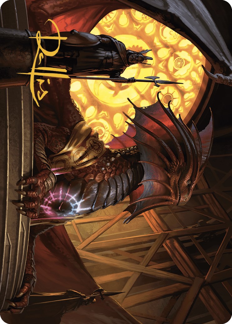 Niv-Mizzet, Guildpact Art Card (21/49) (Gold-Stamped Signature) [Murders at Karlov Manor Art Series] | Spectrum Games