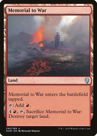 Memorial to War [Dominaria] | Spectrum Games