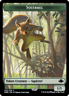 Zombie // Squirrel Double-Sided Token [Dominaria Remastered Tokens] | Spectrum Games