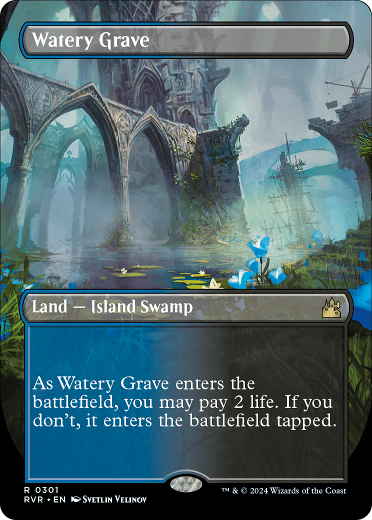 Watery Grave (Borderless) [Ravnica Remastered] | Spectrum Games