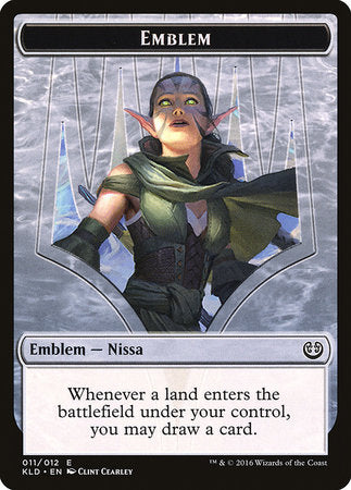 Emblem - Nissa, Vital Force [Kaladesh Tokens] | Spectrum Games