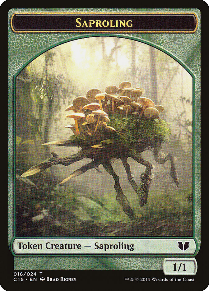 Snake (017) // Saproling Double-Sided Token [Commander 2015 Tokens] | Spectrum Games