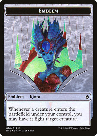 Emblem - Kiora, Master of the Depths [Battle for Zendikar Tokens] | Spectrum Games