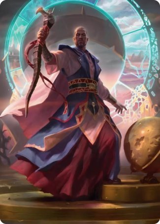 Teferi, Who Slows the Sunset Art Card [Innistrad: Midnight Hunt Art Series] | Spectrum Games