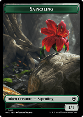 Faerie // Saproling Double-Sided Token [Wilds of Eldraine Commander Tokens] | Spectrum Games