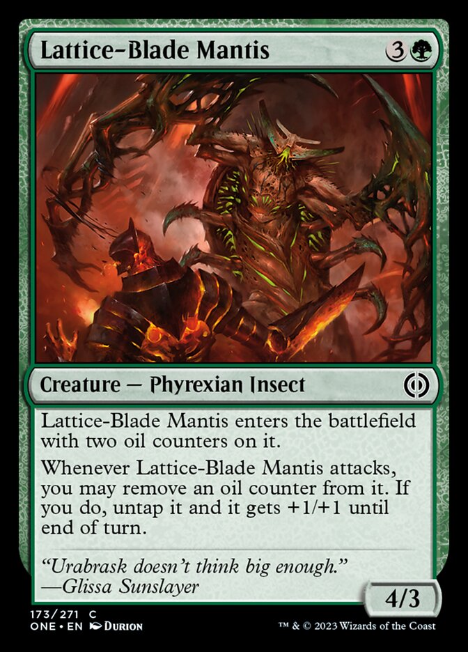 Lattice-Blade Mantis [Phyrexia: All Will Be One] | Spectrum Games
