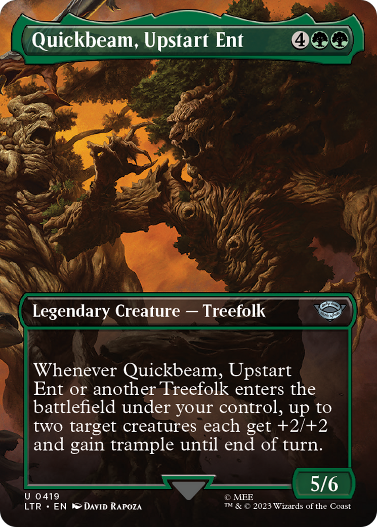 Quickbeam, Upstart Ent (Borderless Alternate Art) [The Lord of the Rings: Tales of Middle-Earth] | Spectrum Games