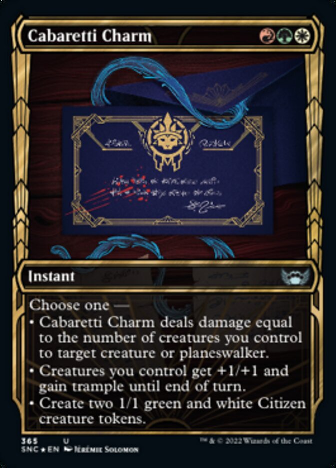 Cabaretti Charm (Showcase Golden Age Gilded Foil) [Streets of New Capenna] | Spectrum Games