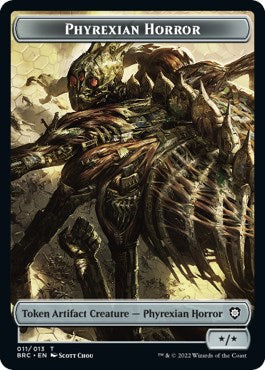 Servo // Phyrexian Horror Double-Sided Token [The Brothers' War Commander Tokens] | Spectrum Games