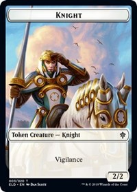 Knight // Food (17) Double-sided Token [Throne of Eldraine Tokens] | Spectrum Games