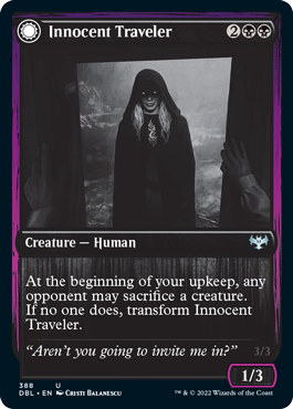 Innocent Traveler // Malicious Invader [Innistrad: Double Feature] | Spectrum Games