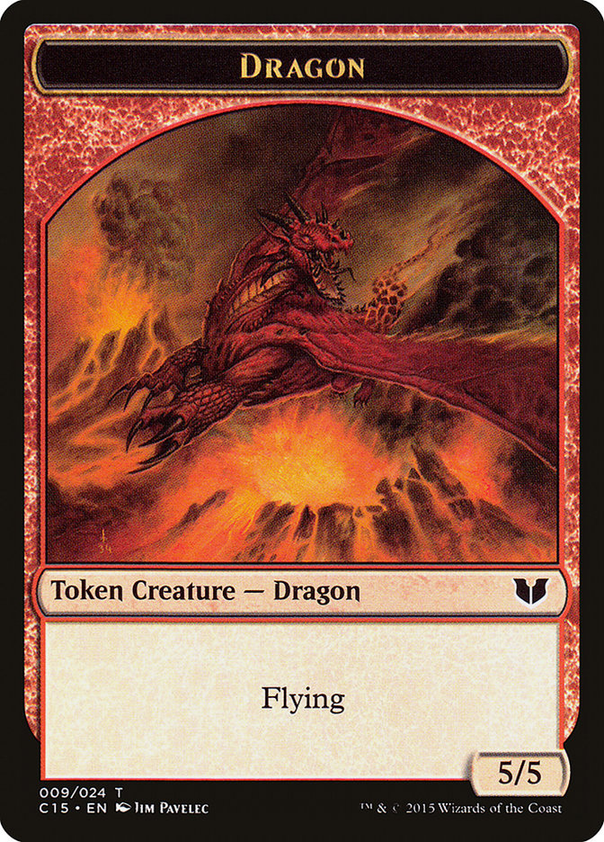 Dragon // Dragon Double-Sided Token [Commander 2015 Tokens] | Spectrum Games