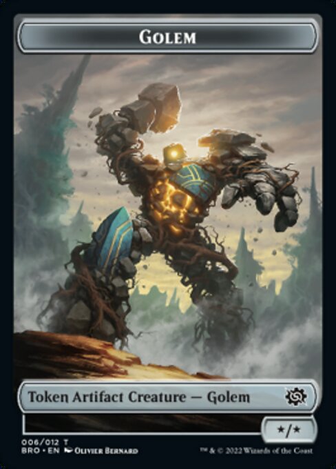 Powerstone // Golem Double-Sided Token [The Brothers' War Tokens] | Spectrum Games