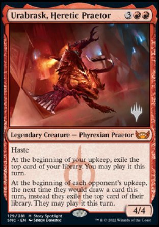 Urabrask, Heretic Praetor (Promo Pack) [Streets of New Capenna Promos] | Spectrum Games