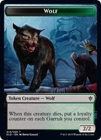 Wolf // Food (17) Double-sided Token [Throne of Eldraine Tokens] | Spectrum Games