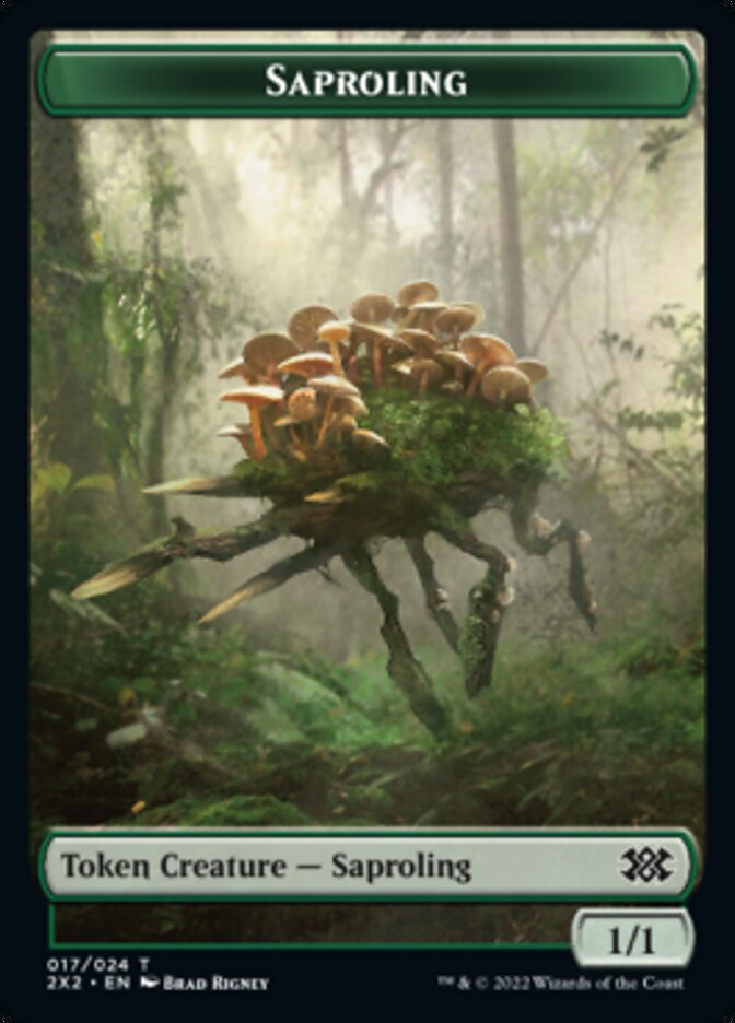 Saproling // Treasure Double-sided Token [Double Masters 2022 Tokens] | Spectrum Games