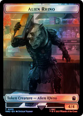 Alien Rhino // Mutant Double-Sided Token (Surge Foil) [Doctor Who Tokens] | Spectrum Games