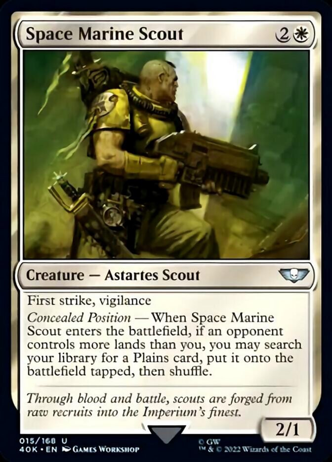 Space Marine Scout (Surge Foil) [Universes Beyond: Warhammer 40,000] | Spectrum Games