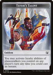 First Mate Ragavan // Teferi's Talent Emblem Double-Sided Token [March of the Machine Commander Tokens] | Spectrum Games