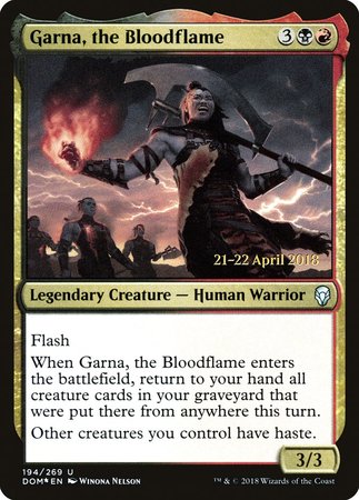 Garna, the Bloodflame [Dominaria Promos] | Spectrum Games