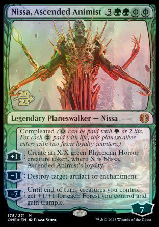 Nissa, Ascended Animist [Phyrexia: All Will Be One Prerelease Promos] | Spectrum Games