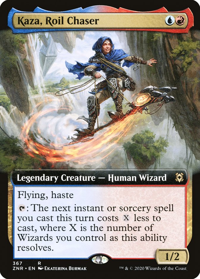 Kaza, Roil Chaser (Extended Art) [Zendikar Rising] | Spectrum Games