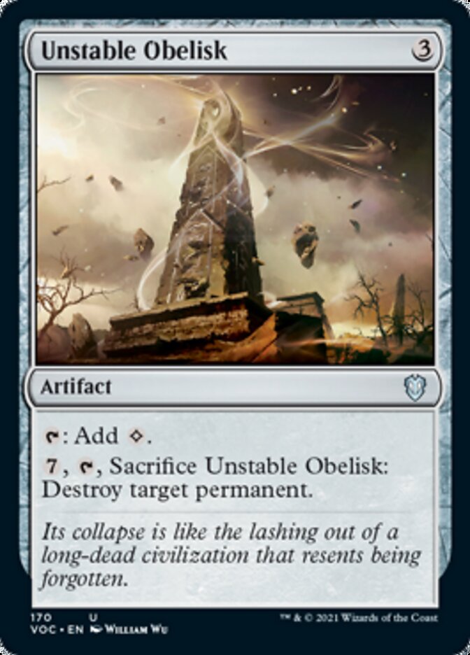 Unstable Obelisk [Innistrad: Crimson Vow Commander] | Spectrum Games