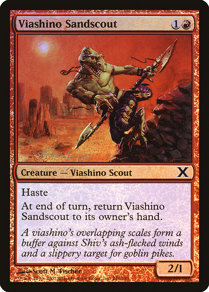 Viashino Sandscout (Premium Foil) [Tenth Edition] | Spectrum Games
