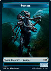 Human (001) // Zombie (005) Double-sided Token [Innistrad: Crimson Vow Tokens] | Spectrum Games
