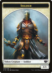 Soldier // Spirit Double-sided Token [Commander 2014 Tokens] | Spectrum Games