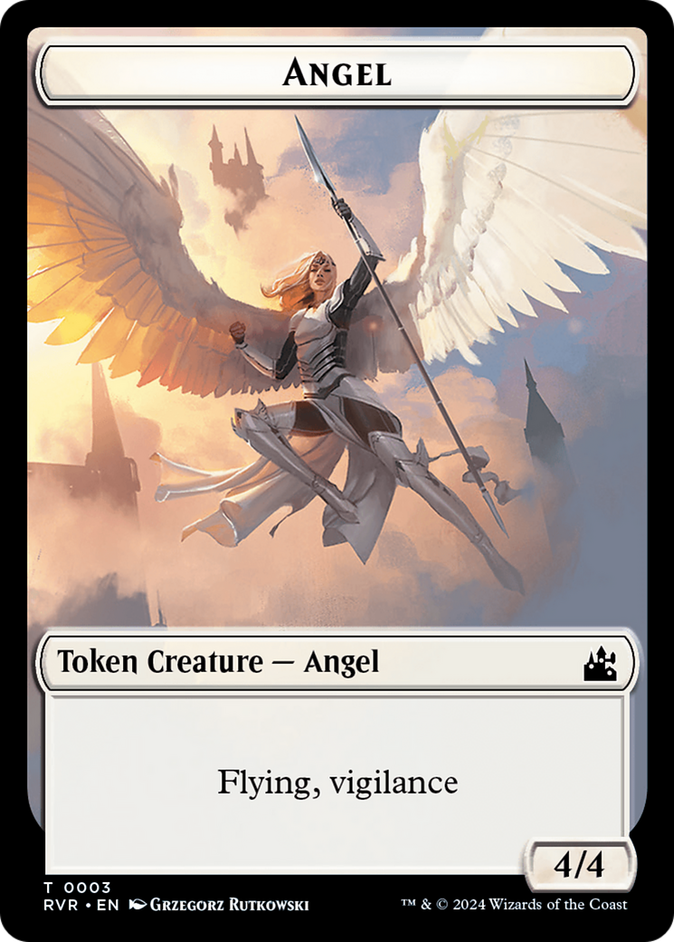 Bird // Angel (0003) Double-Sided Token [Ravnica Remastered Tokens] | Spectrum Games