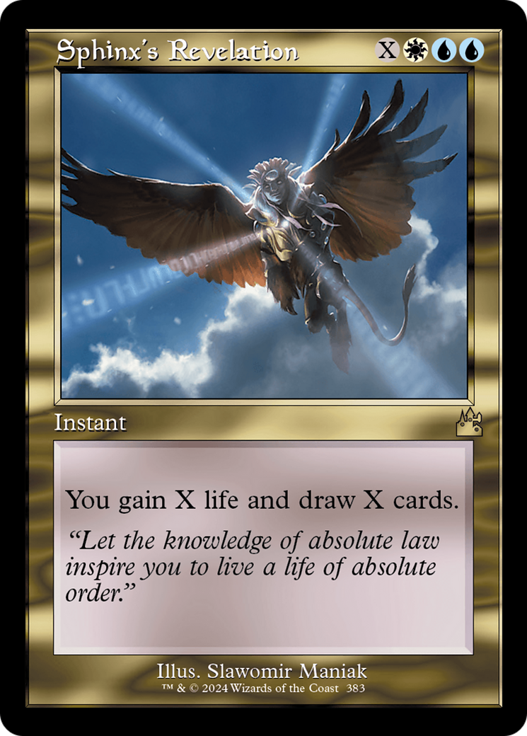 Sphinx's Revelation (Retro Frame) [Ravnica Remastered] | Spectrum Games