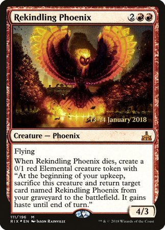 Rekindling Phoenix [Rivals of Ixalan Promos] | Spectrum Games