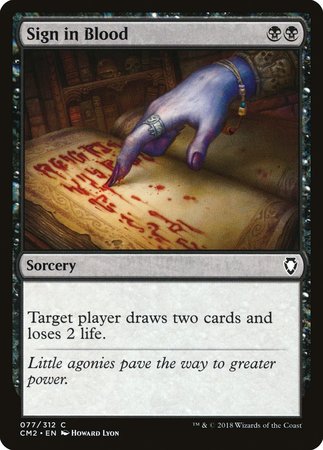 Sign in Blood [Commander Anthology Volume II] | Spectrum Games