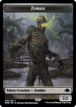 Zombie // Marit Lage Double-Sided Token [Dominaria Remastered Tokens] | Spectrum Games