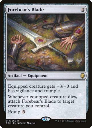 Forebear's Blade [Dominaria Promos] | Spectrum Games