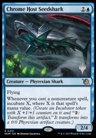 Chrome Host Seedshark (Promo Pack) [March of the Machine Promos] | Spectrum Games