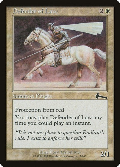 Defender of Law [Urza's Legacy] | Spectrum Games